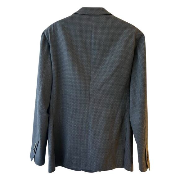 LARDINI Mens Size IT 54/US 44 Wool Pattern Blazer Blue Pockets Made Italy - Picture 3 of 14